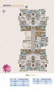 Floor Plan Image of 1500 Sq.ft 3 BHK Apartment / Flat for sale in Pandra Ranchi for Rs. 6900000