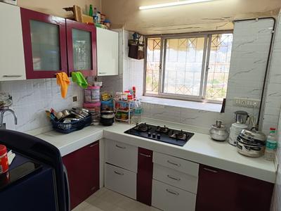 Kitchen Image of 580 Sq.ft 1 BHK Apartment / Flat for rent in Thane West Thane for Rs. 29000