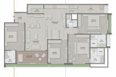 Image of 3475 Sq.ft 4 BHK Apartment / Flat for sale in Nysa Essence 51, Ghatlodiya, Ahmedabad for Rs. 29200000
