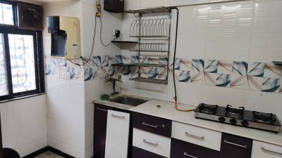 Kitchen Image of 575 Sq.ft 1 BHK Apartment / Flat for rent in Borivali West Mumbai for Rs. 26000