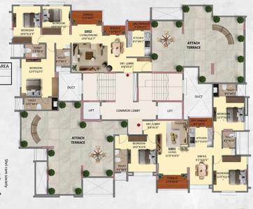 Image of 2550 Sq.ft 3 BHK Apartment / Flat for sale in Associated Silvenia, Kothrud, Pune for Rs. 27000000