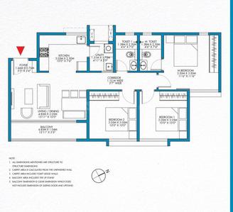 1241 Sqft BHK Flat for sale in Godrej Park Retreat Phase