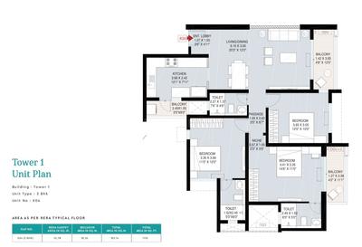 Image of 1498 Sq.ft 3 BHK Apartment / Flat for sale in Godrej Emerald Waters, Pimpri, Pune for Rs. 18499000