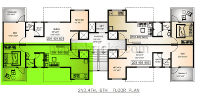 Floor Plan Image of 585 Sq.ft 1 BHK Apartment / Flat for sale in Namrata Crystal Park, Rahatani Pune for Rs. 4500000