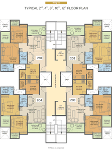 Floor Plan Image of 871 Sq.ft 2 BHK Apartment / Flat for sale in Bhaktamar Residency, Wadgaon Sheri Pune for Rs. 11000000