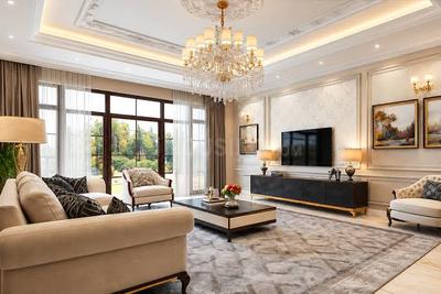 Hall Image of 3200 Sq.ft 4 BHK Apartment / Flat for sale in Shreelaxminavkar The Crystal Palace, Kharghar Navi Mumbai for Rs. 37900000