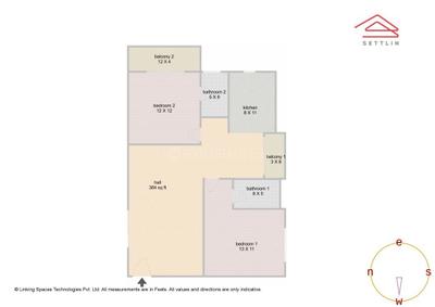 Image of 1083 Sq.ft 2 BHK Apartment / Flat for sale in Varthur, Bengaluru for Rs. 6000000