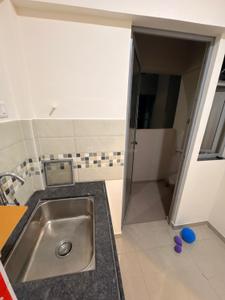 Kitchen Image of 600 Sq.ft 1 BHK Apartment / Flat for rent in Mahindra Happinest Tathawade, Tathawade Pune for Rs. 23000