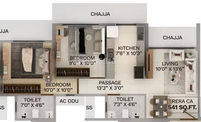 Image of 676 Sq.ft 2 BHK Apartment / Flat for sale in Ghatkopar East, Mumbai for Rs. 13000000