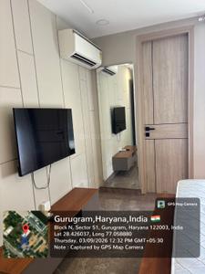 Living Room Image of 900 Sq.ft 1 BHK Apartment / Flat for rent in Sector 51 Gurgaon for Rs. 35000