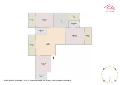 Image of 1684 Sq.ft 3 BHK Apartment / Flat for sale in Nayandahalli, Bengaluru for Rs. 27550000