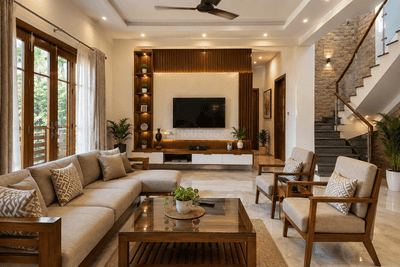 Living Room Image of 2000 Sq.ft 3 BHK Independent House for sale in Naikkanal Thrissur for Rs. 11800000