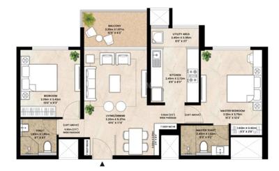 Image of 890 Sq.ft 2 BHK Apartment / Flat for sale in Mahindra IvyLush, Wagholi, Pune for Rs. 12200000