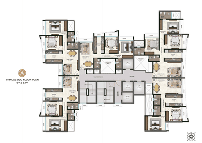 Floor Plan Image of 1050 Sq.ft 2 BHK Apartment / Flat for sale in Tricity Aspire, Kharghar Navi Mumbai for Rs. 11200000
