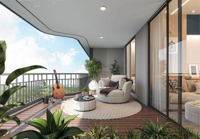 Balcony Image of 1881 Sq.ft 3 BHK Apartment / Flat for sale in Veer Swastik Sky, Pal Gam Surat for Rs. 8350000