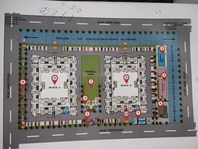 Floor Plan Image of 1238 Sq.ft 2 BHK Apartment / Flat for sale in Vinayakkripa Vinayak Central Park At Shervani Legacy Phase 2, Dhoomanganj Allahabad for Rs. 6900000