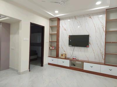 Living Room Image of 850 Sq.ft 1 BHK Apartment / Flat for rent in Gachibowli Hyderabad for Rs. 32000