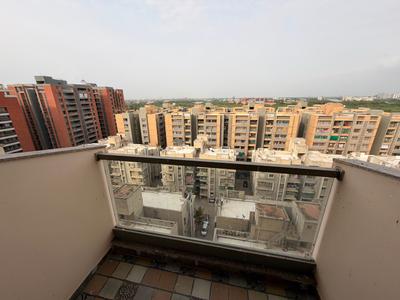 Balcony Image of 1305 Sq.ft 2 BHK Apartment / Flat for rent in Swagat Queens Land, Sargasan Gandhinagar for Rs. 27000