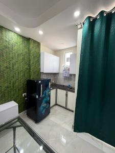 Kitchen Image of 500 Sq.ft 1 BHK Builder Floor for rent in Sector 57 Gurgaon for Rs. 25500