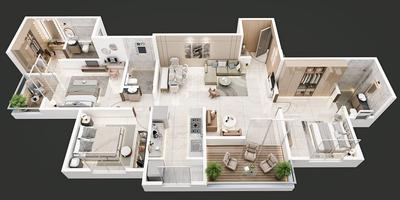 Image of 1135 Sq.ft 3 BHK Apartment / Flat for sale in Silverise Grandsky Phase I, Moshi, Pune for Rs. 13000000