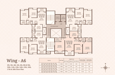 Floor Plan Image of 1135 Sq.ft 2 BHK Apartment / Flat for sale in ARV Richvue, Mundhwa Pune for Rs. 8290000