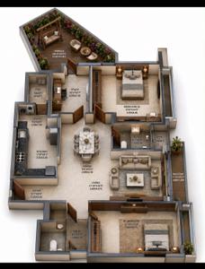 Image of 1602 Sq.ft 2.5 BHK Apartment / Flat for sale in Shapoorji Pallonji Parkwest, Jagajeevanram Nagar, Bengaluru for Rs. 26500000
