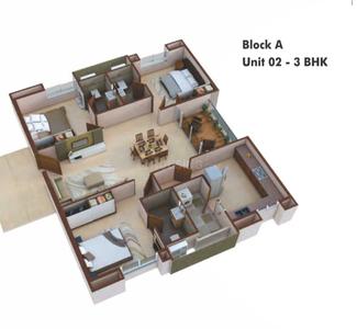 Image of 1150 Sq.ft 2 BHK Apartment / Flat for sale in Pacifica Hillcrest Phase 2, Financial District, Hyderabad for Rs. 11000000