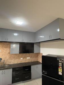 Kitchen Image of 1215 Sq.ft 3 BHK Apartment / Flat for rent in Zen Indraprastha by Pratham, Mahalakshmi Layout Bengaluru for Rs. 65000