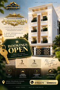 Image of 913 Sq.ft 2 BHK Apartment / Flat for sale in Madhanandapuram, Chennai for Rs. 8200000
