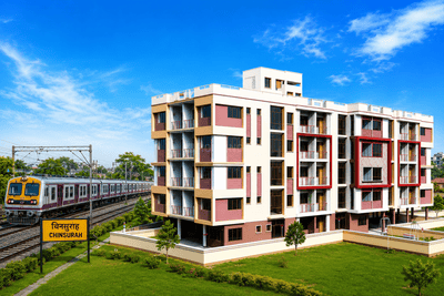 Image of 984 Sq.ft 2 BHK Apartment / Flat for sale in Chinsurah, Hooghly for Rs. 3148000