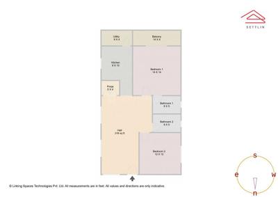 Image of 1335 Sq.ft 2 BHK Apartment / Flat for sale in Sri Krishna Excel Stone by Sri Krishna Builders And Developers, Varthur, Bengaluru for Rs. 7950000