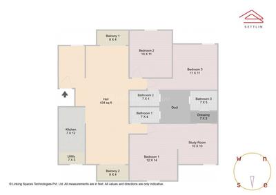 Image of 1766 Sq.ft 3.5 BHK Apartment / Flat for sale in Kumbalgodu, Bengaluru for Rs. 16500000