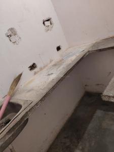 Kitchen Image of 650 Sq.ft 1.5 BHK Independent House for rent in Inderjeet Khera Lucknow for Rs. 12000