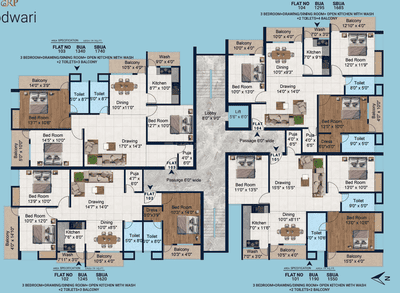 Image of 1500 Sq.ft 3 BHK Apartment / Flat for sale in Morabadi, Ranchi for Rs. 5500000