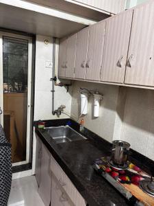Kitchen Image of 540 Sq.ft 1 BHK Apartment / Flat for rent in Hareshwar Paradise, Dahisar West Mumbai for Rs. 37000