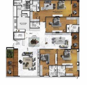 Image of 4750 Sq.ft 4 BHK Apartment / Flat for sale in Financial District, Hyderabad for Rs. 70000000