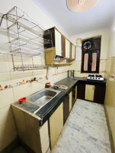 Kitchen Image of 1250 Sq.ft 1.5 BHK Apartment / Flat for rent in Uttam Nagar New Delhi for Rs. 15000