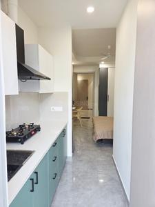 Kitchen Image of 850 Sq.ft 1 BHK Builder Floor for rent in Sector 15 Gurgaon for Rs. 35000