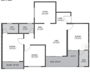 Image of 1036 Sq.ft 2 BHK Apartment / Flat for sale in Ekansh Rivera, Moshi, Pune for Rs. 6000000