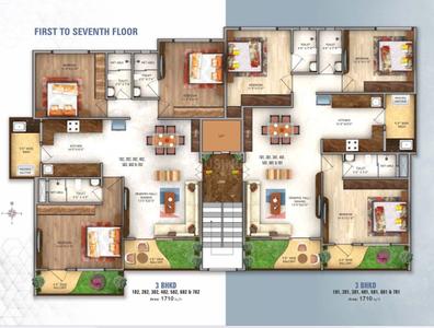 Image of 1710 Sq.ft 3 BHK Apartment / Flat for sale in Narendra Nagar Extension, Nagpur for Rs. 9000000