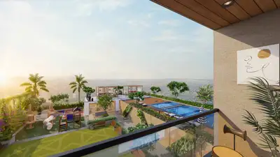 Balcony Image of 1400 Sq.ft 3 BHK Apartment / Flat for sale in PR Fernvel, Santacruz West Mumbai for Rs. 90000000