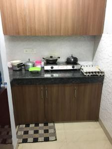 Kitchen Image of 419 Sq.ft 1 RK Builder Floor for rent in  Dayanand Colony RWA, Lajpat Nagar New Delhi for Rs. 18000