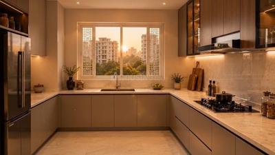 Kitchen Image of 447 Sq.ft 1 BHK Apartment / Flat for sale in Sudarshan Epitome, Andheri West Mumbai for Rs. 14200000