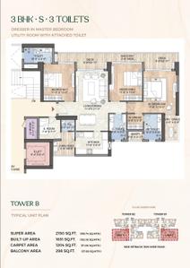 Image of 1651 Sq.ft 3 BHK Apartment / Flat for sale in Aditya Rosemont Residency Phase 1, Wave City, Ghaziabad for Rs. 17197850