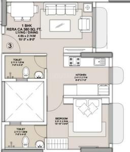 Image of 690 Sq.ft 2 BHK Apartment / Flat for sale in Vighnaharta Enclave, Chembur, Mumbai for Rs. 14000000