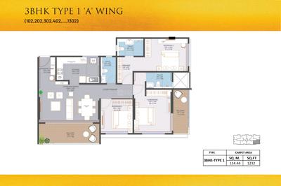 Image of 1663 Sq.ft 3 BHK Apartment / Flat for sale in Karve Nagar, Pune for Rs. 22100000