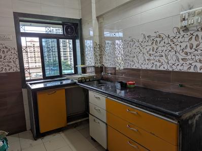 Kitchen Image of 650 Sq.ft 1 BHK Apartment / Flat for rent in Anand Vastu Anand, Kalwa Thane for Rs. 20000