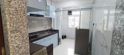 Kitchen Image of 650 Sq.ft 1 BHK Apartment / Flat for rent in Parth Lakeview, Dighe Thane for Rs. 40000