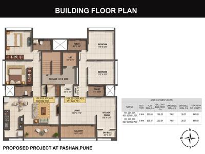 Image of 1160 Sq.ft 2 BHK Apartment / Flat for sale in Sai Shriya Ankur, Pashan, Pune for Rs. 8000000