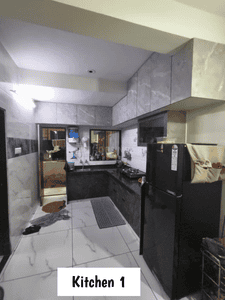 Kitchen Image of 1480 Sq.ft 3 BHK Duplex for sale in Dindoli Surat for Rs. 7200000